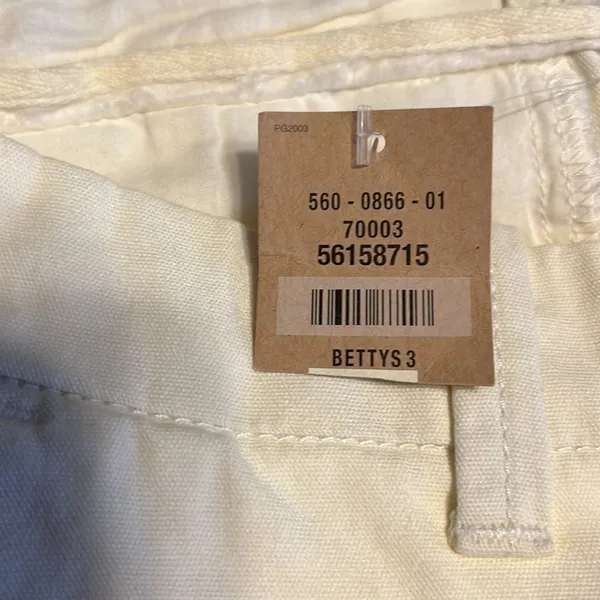 NWT Hollister Off White Beige Betty Cotton Lowrise Pants Size 3 - Image 10