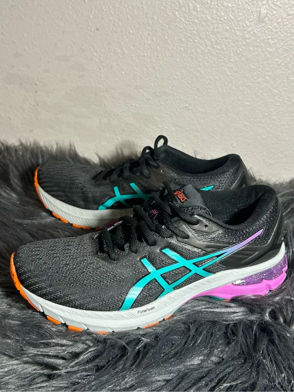 ASICS GT-2000 9 Trail Edition Running Walking Black/Baltic Jewel Sneakers Sz6.5 - Image 5