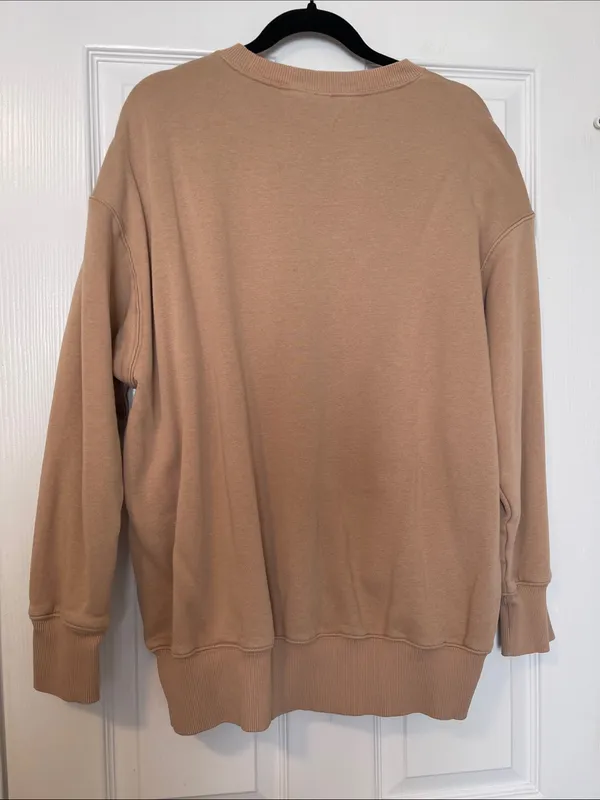 Nike Women's Oversized Crewneck Sweatshirt in Taupe - Image 2