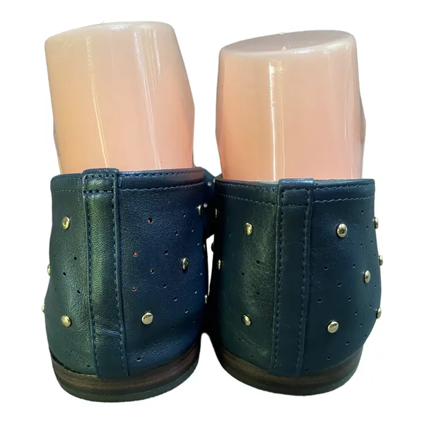Aerosoles x Martha Stewart Shelley Flats 8.5 Navy Leather Studded Ballet Shoes - Image 10