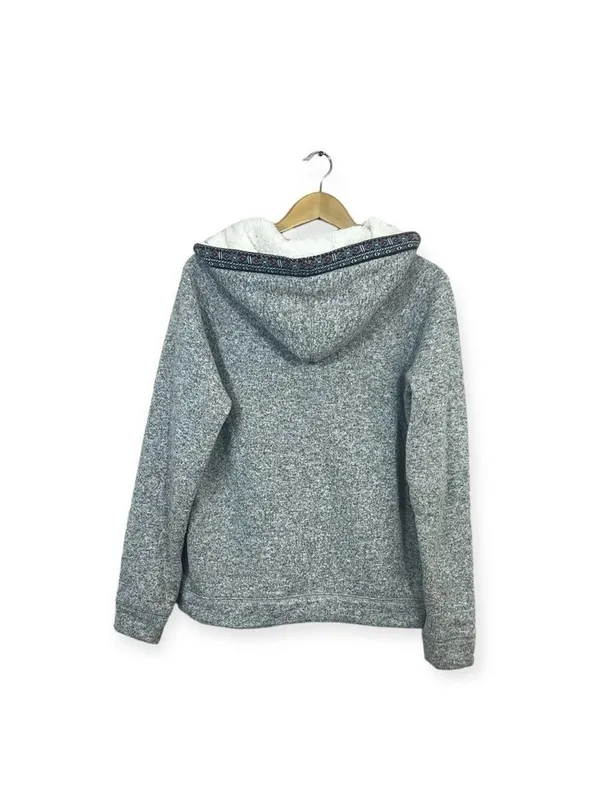 American Eagle Outfitters Women’s Gray Zipped Hoodie Sweatshirt Jacket Sz L - Image 2