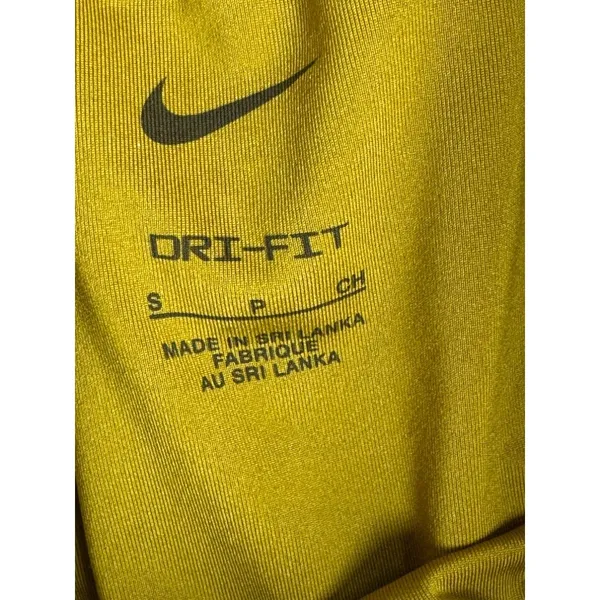 Nike One‎ Women's Small Mustard Yellow Dri-Fit Ultra High Waisted 3" Shorts - Image 5