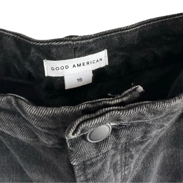 Good American Good Boy Washed Black 34‎ Jeans - Size 15 - Image 8