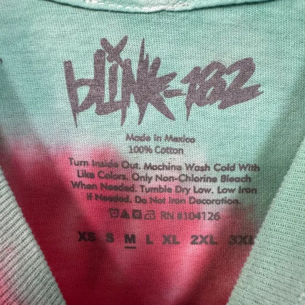 Blink-182 Toxic Sludge Spell Out Pop Punk Band Tie Dye M - Image 4