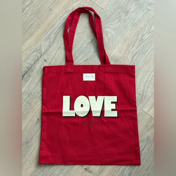 Sézane BRAND NEW Sezane Limited Edition Red Love Tote - Image 2