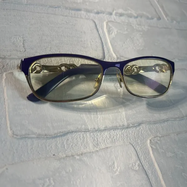 JIMMY‎ CHOO Eyeglasses Frames Violet 53 16 135 78-8T2 Rectangle Made in Italy - Image 2