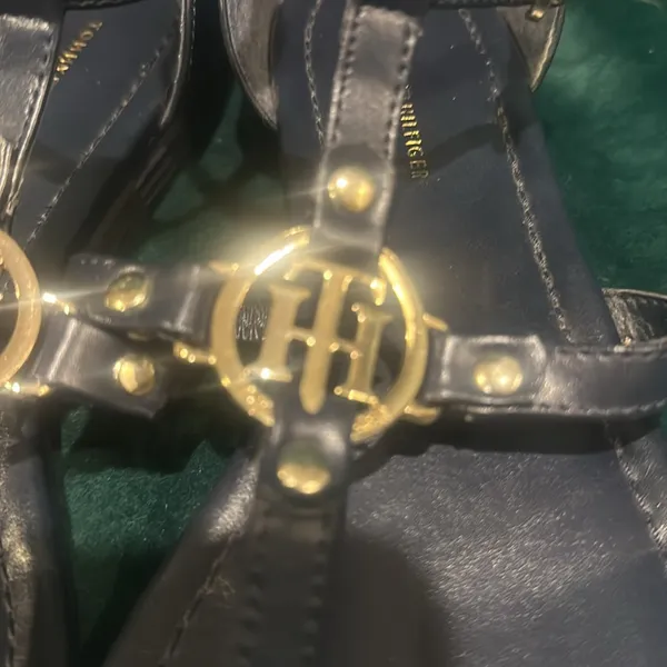 Tommy Hilfiger‎ navy Sandals with Gold Details - Image 3
