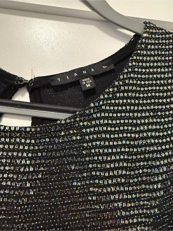 Black Sequin Bodice Evening Capri Jumpsuit with Waist Tie - Image 4