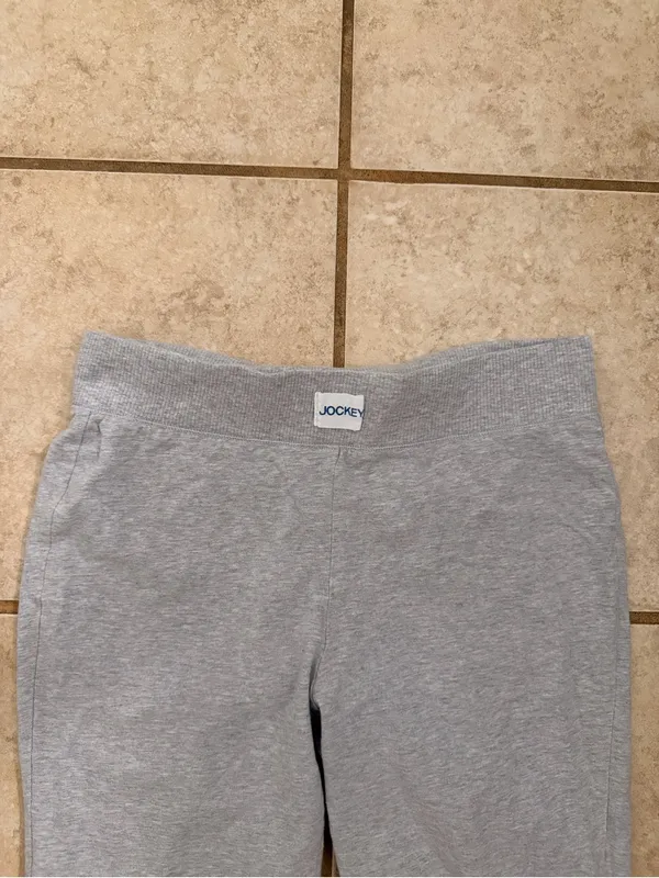 Jockey Gray Foldover Waist Flare Yoga Pants - Image 4