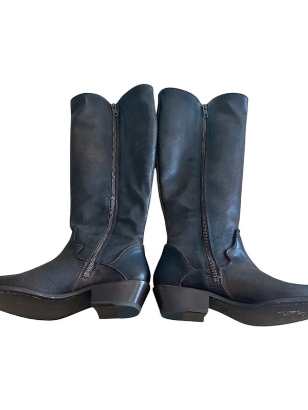 Frye Ladies Carson Piping Chocolate Tall Western Boots FR41360-CHOC, 7.5, NWOT - Image 7
