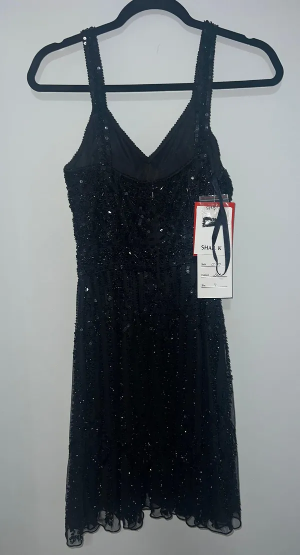 Black Sequin Dress - Image 2