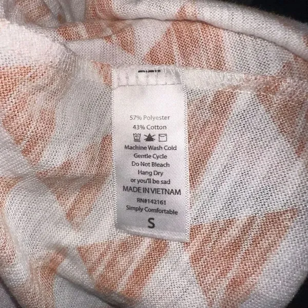Lularoe orange triangle S lightweight Sarah sweater duster with pockets - Image 3
