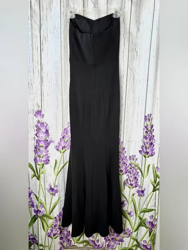 Teeze Me Black Strapless Mermaid Dress - Image 3