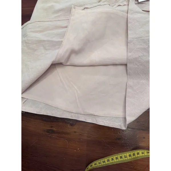 Showpo Kiandra Wrap Mini Skirt Womens Sz 4 Beige Knot Detail Side Zip Lined NWT - Image 16