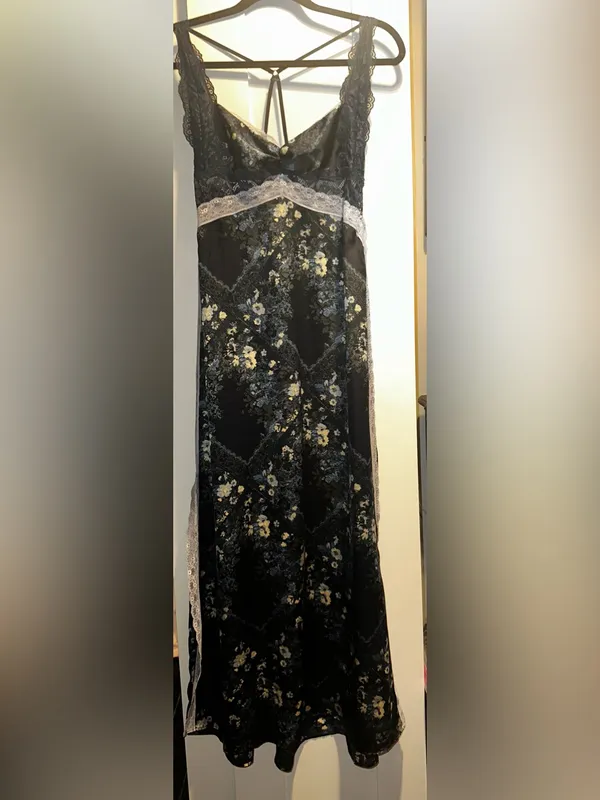 NWT Free People Just Dreamy Maxi Slip Dress- Indigo Combo $128 MSRP - Image 5