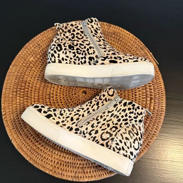 J/Slides Leopard‎ Print high top shoes Black Size 7 - Image 4
