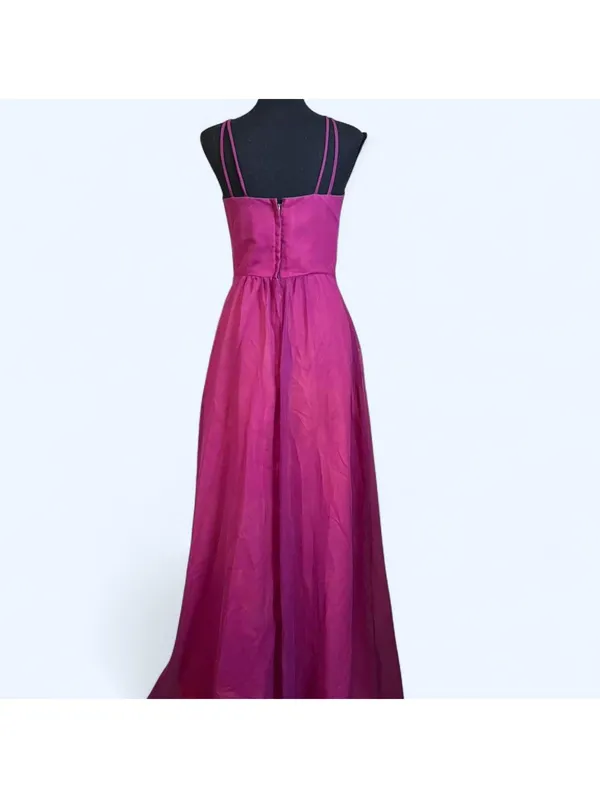 Vintage 1970s gothic fairy chiffon prairie maxi boho ethereal dress Size 1/2 💜 - Image 9