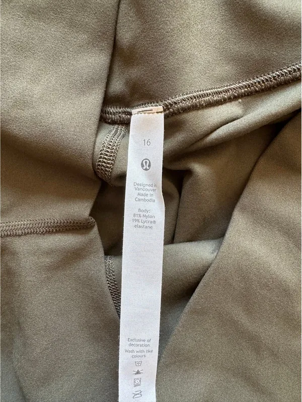 Lululemon Align High Rise 28” Dark Olive Size 16 NWT - Image 6