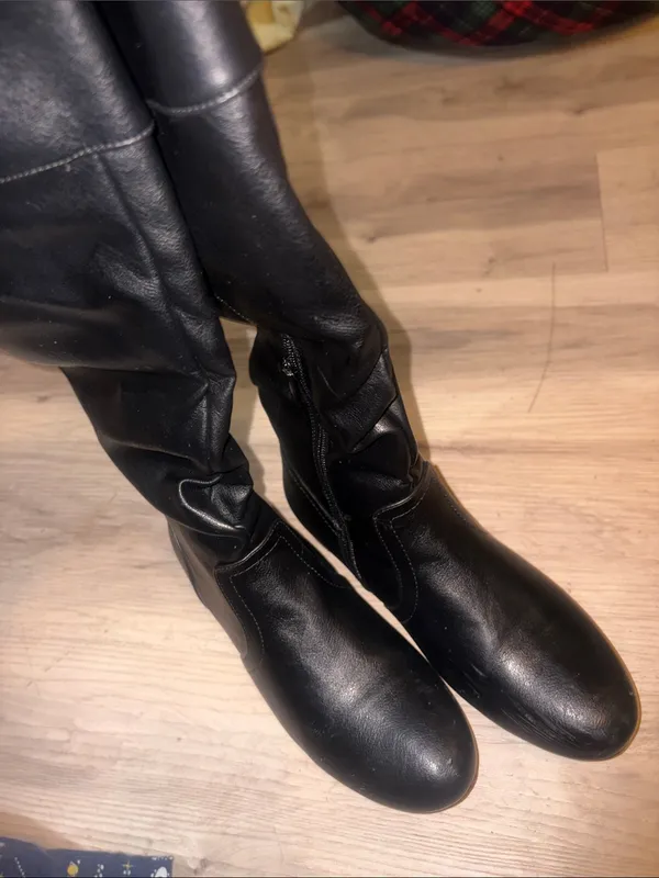 Dream Paris Black under the-Knee Slouchy Riding Boots size 8.5 - Image 7