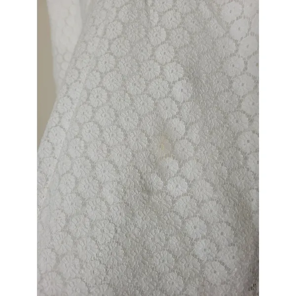 Elaine Kim White Eyelet Lace Trouser Pants English Countryside Equestrian Large - Image 5
