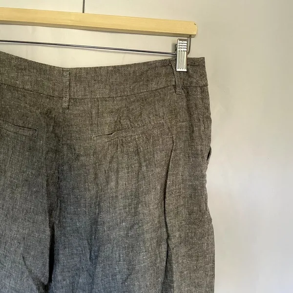 a new day‎ linen rayon gray trousers pockets women's size 10 business casual - Image 4