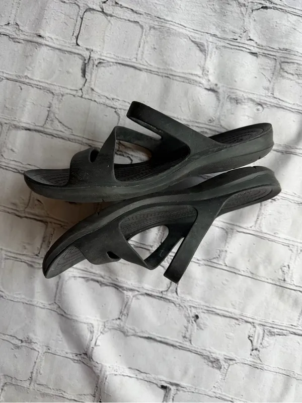 Crocs Swiftwater Women's Sandal Black Strappy Slide 8 Comfort Casual Shoes - Image 10
