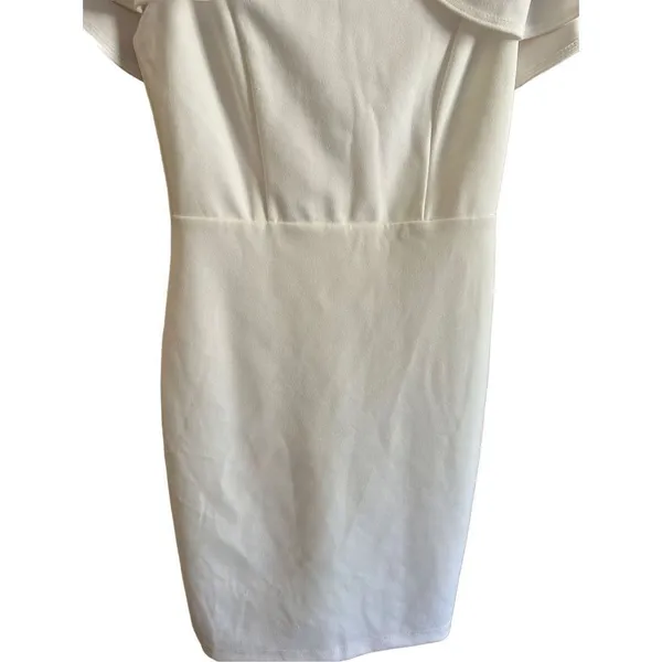 Lulus Your Time White Off-the-Shoulder Bodycon‎ Dress XS - Image 10