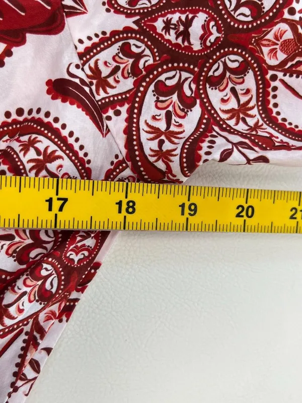NWOT Farm Rio Tropical Cameo Belted Romper Size S 100% Cotton Puff Sleeves - Image 10