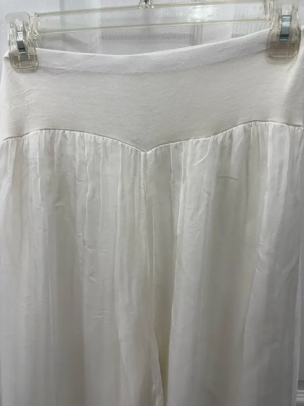 Made In Italy White silk pants size one size fits most - Image 2