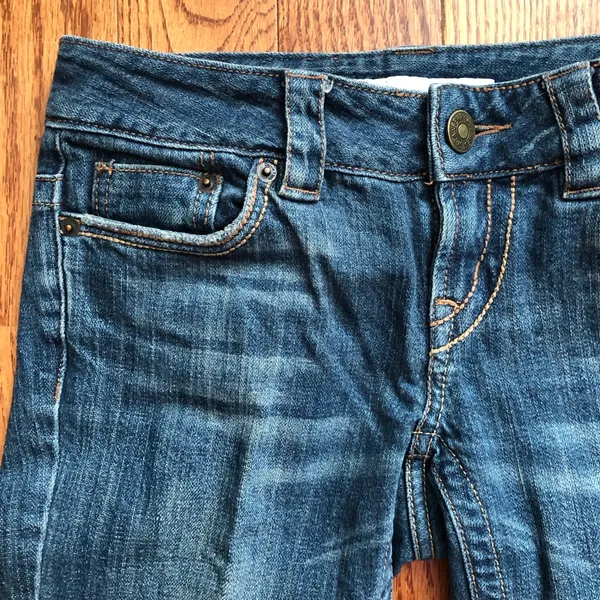 Calvin Klein Rare Classic Ultra Low Flare Y2K Dark Blue Jeans Women’s Size 25 - Image 3