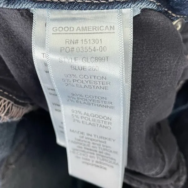 Good American Good Legs Crop Blue 260 High Rise Skinny Leg Jeans - Image 4