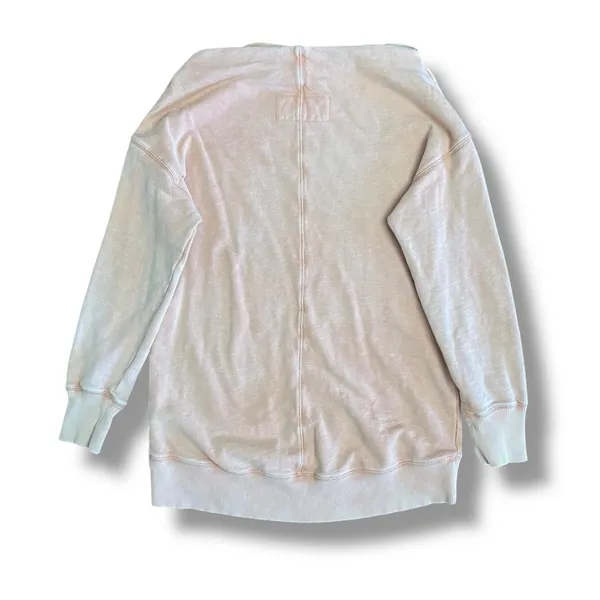 Pilcro Anthropologie Peach Pink‎ Cotton Sweatshirt Lightweight Pullover M - Image 6