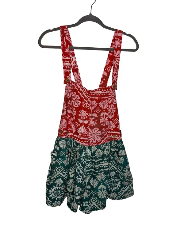 ❤️ Free People Palm‎ Bay Printed Shortalls Romper Size Small Boho NWOT 🌿 - Image 3