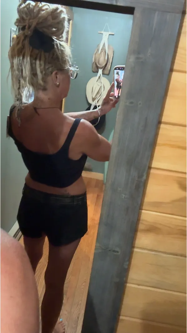 Forever 21 Distressed faux leather shorts M - Image 7