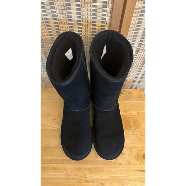 UGG Koolaburra Tall classic black suede leather sherpa lined boots sz 9 - Image 3