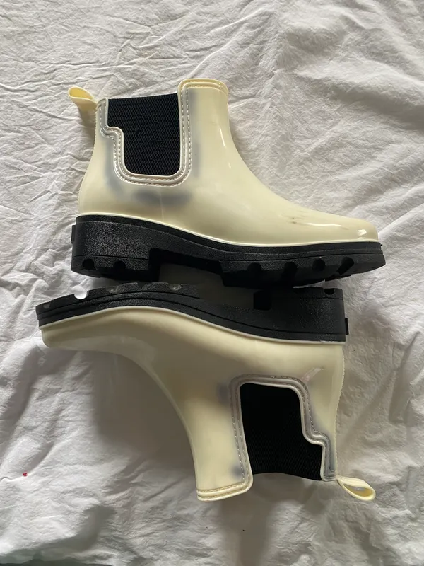 White And Black Boots Multiple Size 10 - Image 4