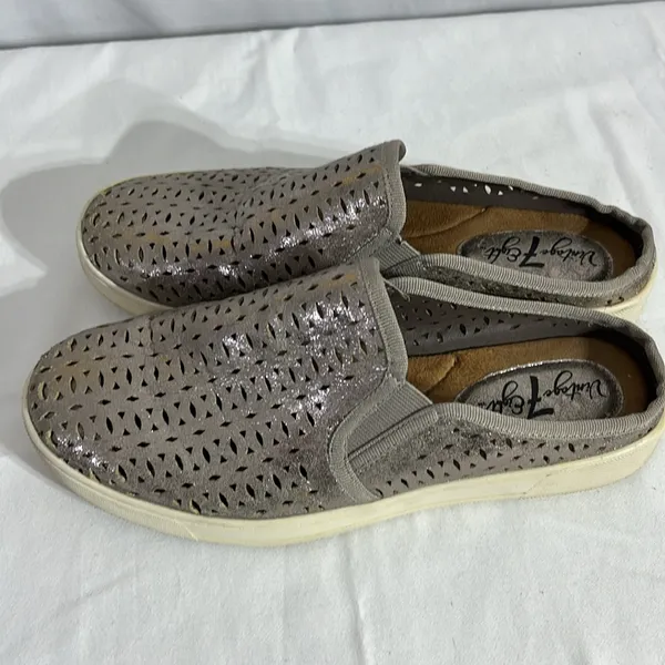 Vintage 7 eight, slides metallic silver 7.5 - Image 2