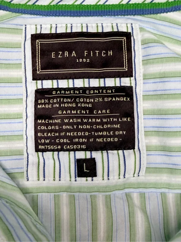 Vintage Ezra Fitch by Abercrombie & Fitch Y2K Button-Up 💚🩵 - Image 9