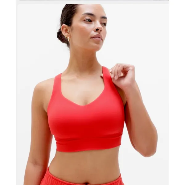 New Athleta L Perfect Form Bra Cardinal Red Large Cup D-DD - Image 6