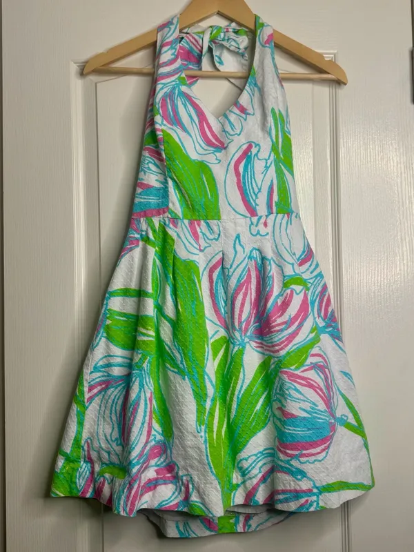 Lilly Pulitzer 'Ring the Bellboy' Ross Halter Dress in Floral Tulip Print - Image 3