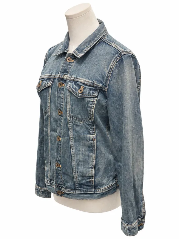 Madewell Medium Blue Denim Jean Jacket 100% Cotton Classic Trucker - Image 2