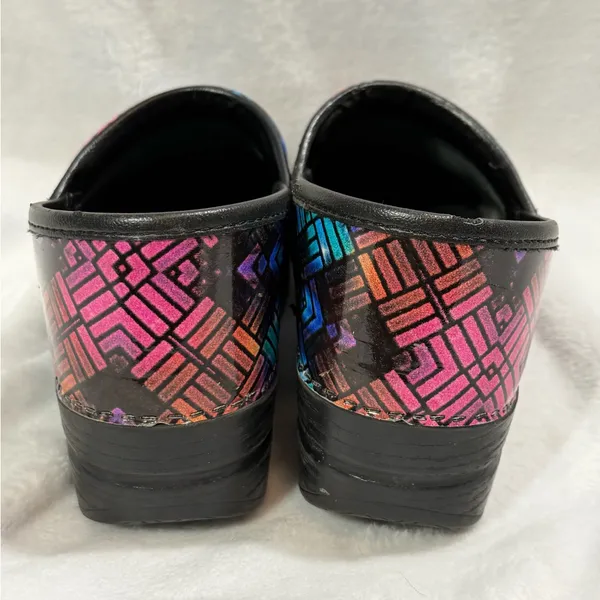 Dansko Womens Professional Color Weave Patent Leather Clog Shoes Sz 38 (7.5-8) - Image 5