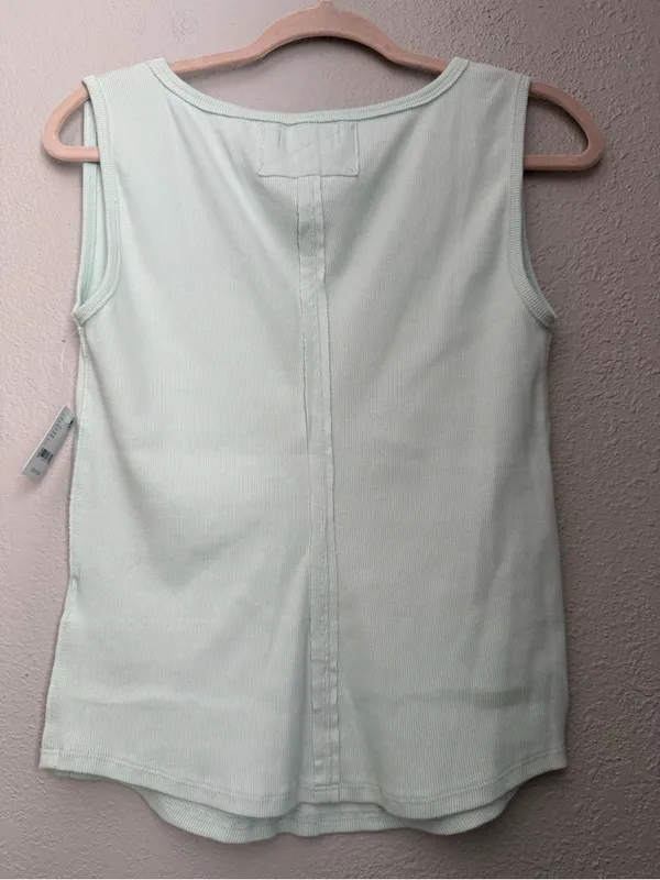 We The Free NWT Free People Ribbed Tank Top - Light Mint - Image 3