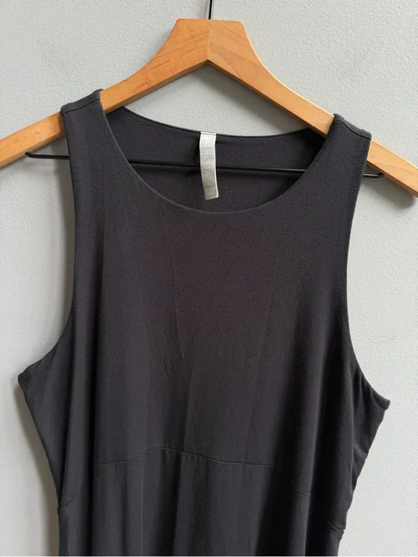 Athleta Santorini Thera Dress Sleeveless Black A-Line Dress Size Large Modal - Image 5