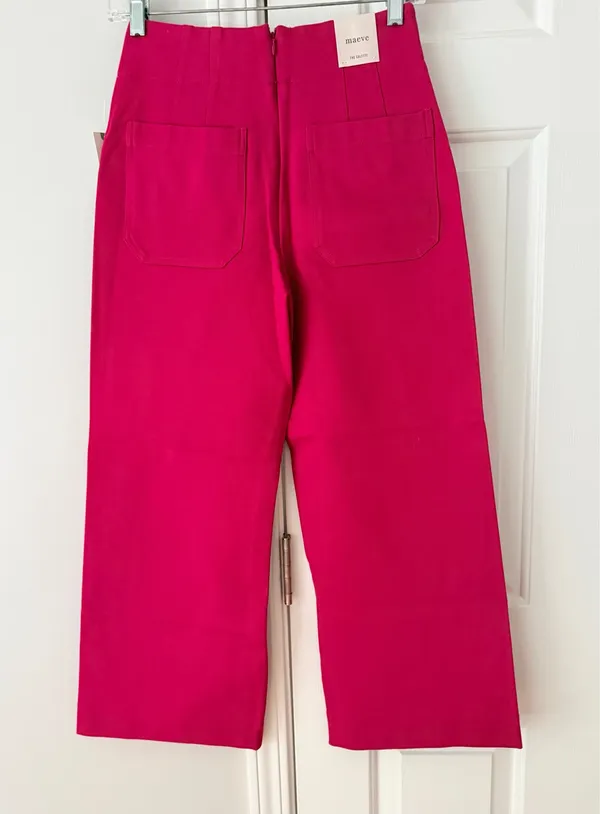Anthropologie Maeve The Colette Bow-Waist Crop Wide-Leg Pants, Size 26 - Image 10
