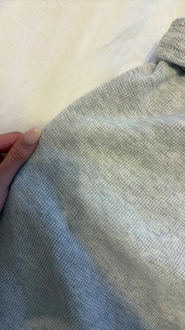 Grey Waffle Brandy Melville Sweatpants - Image 2