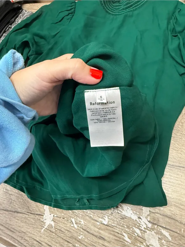 Reformation Archie Dress in green size 6 NWT - Image 6
