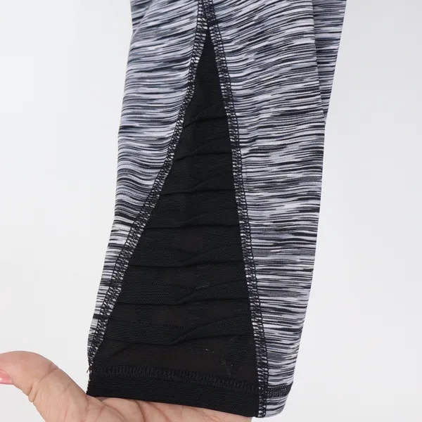 Champion Capri Leggings Women's M Grey Space Dye Mesh Active Excellent - Image 2