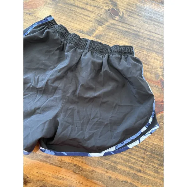 Nike Women's Dri-FIT Running Workout Shorts - Size Medium Black & Blue - Image 5