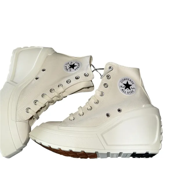NEW Converse Chuck 70 De Luxe Wedge Platform Heel Boots White A06479C 7.5 - Image 11